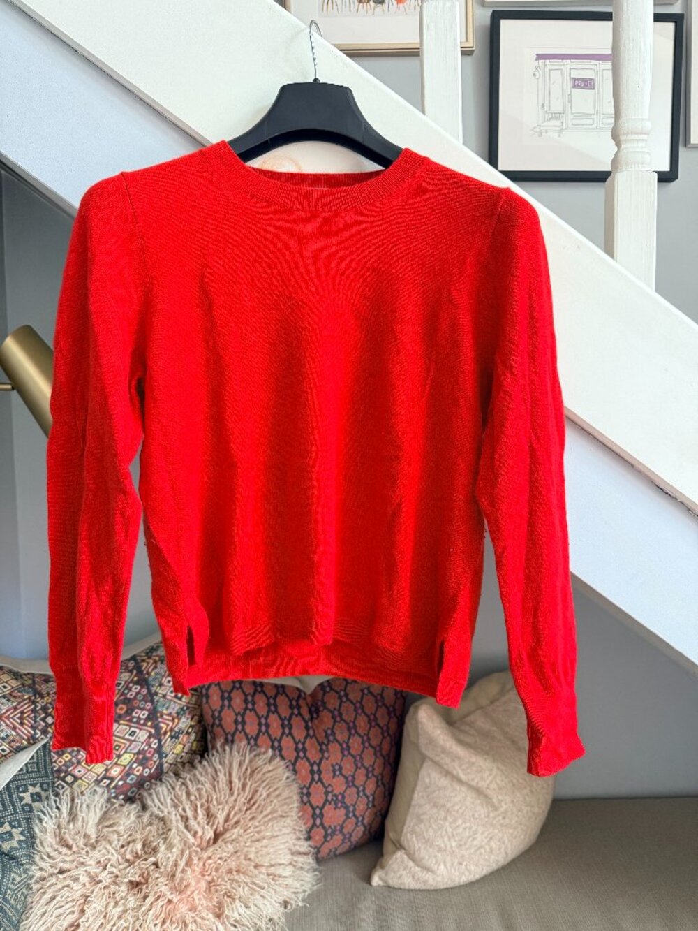 J. Crew Cashmere Crewneck Sweater (XXL, Red)